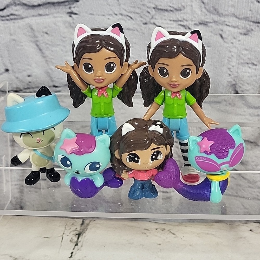 Gabby Dollhouse Mini Doll‎ Figures Lot Of 6 Mer Cat Spin Master Netflix